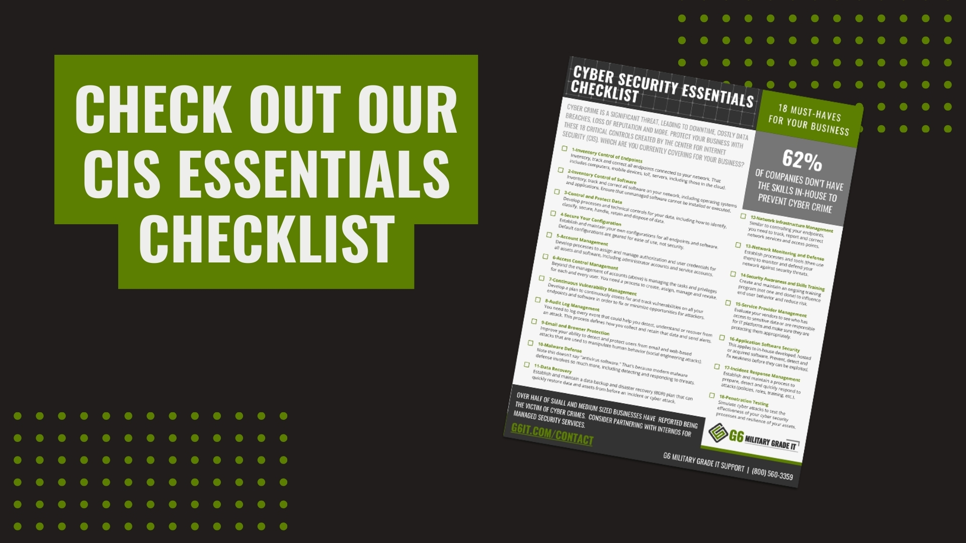 Business cyber security essentials checklist