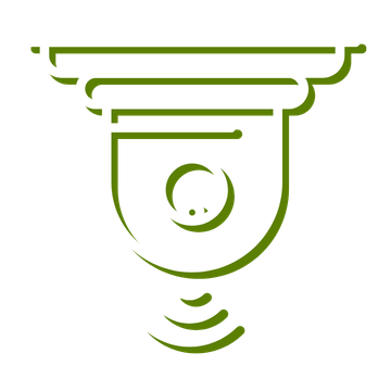 Camera Surveillance Icon White Green – G6 IT