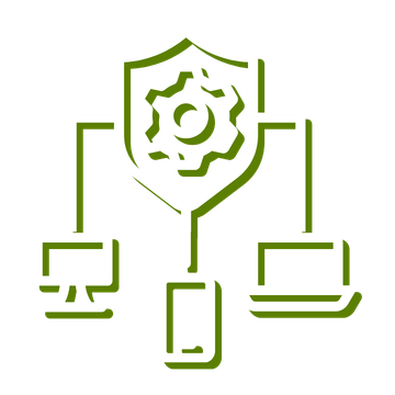 Endpoint Security and Management Icon White Green – G6 IT