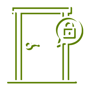 Entry Management Icon White Green – G6 IT
