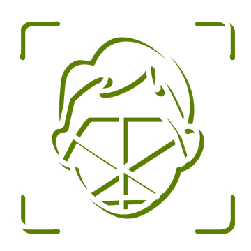 Facial Recognition Icon White Green – G6 IT