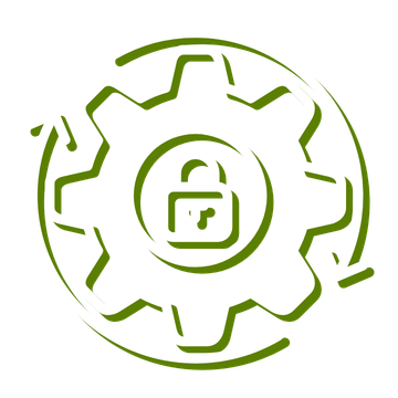Network Infrastructure Security and Management Icon White Green – G6 IT