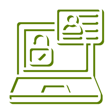 User Security and Management Icon White Green – G6 IT