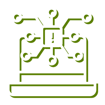AI Discovery and Risk Assessment Icon White Green – G6 IT