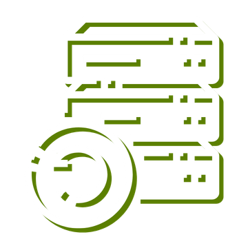 Data Backup and Recovery Icon White Green – G6 IT