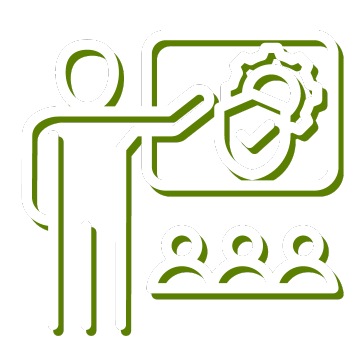 Security Awareness Training Icon White Green – G6 IT